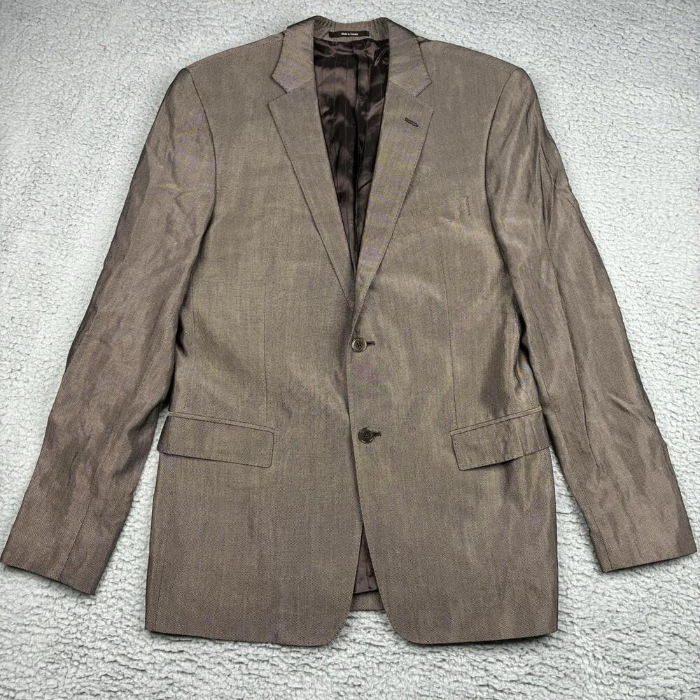 Versace Collection Birdseye Wool Sport Coat Blazer Mens 54 / 44R Brown 2 Button
